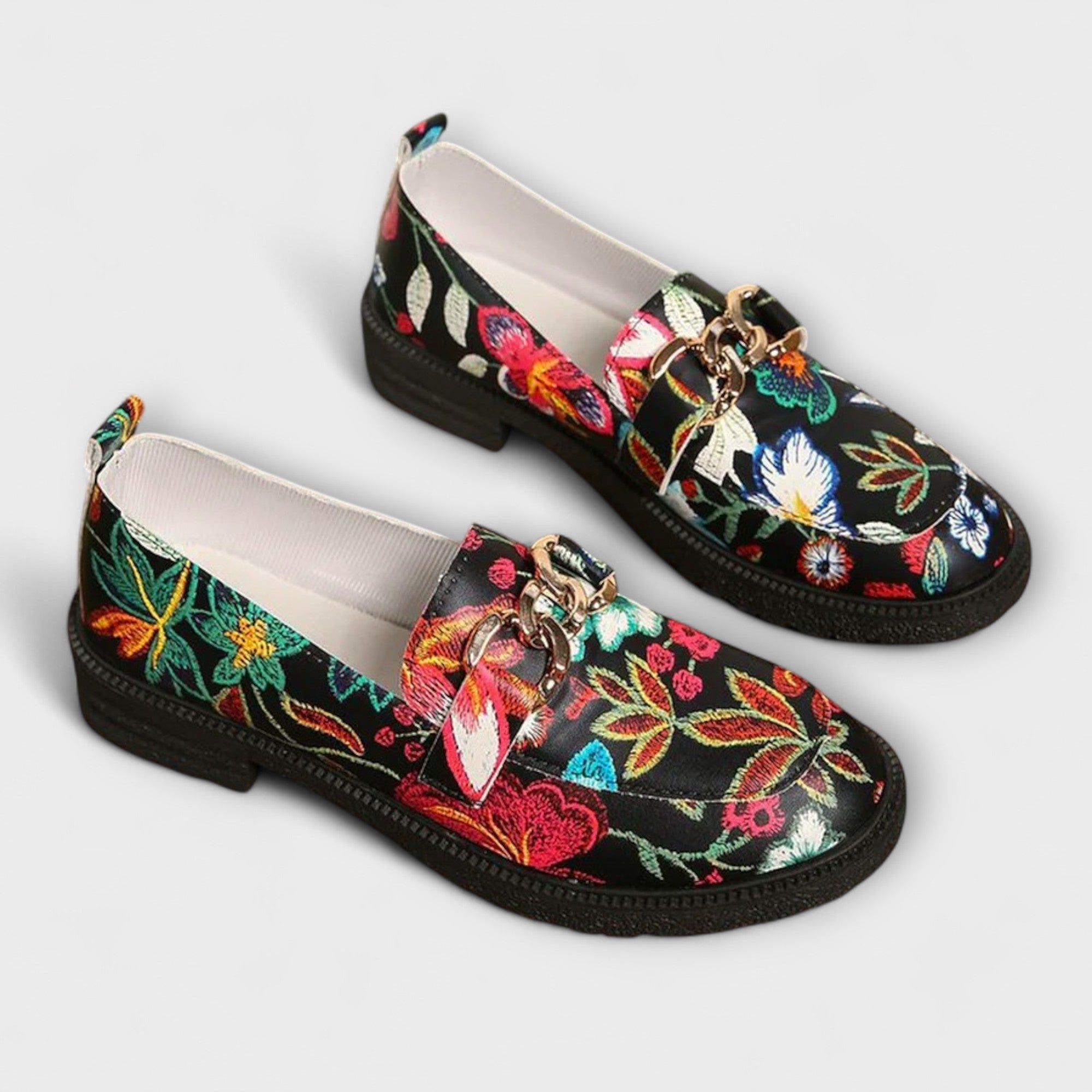 Savrani™ | Mocassini Multicolore con Motivo Floreale