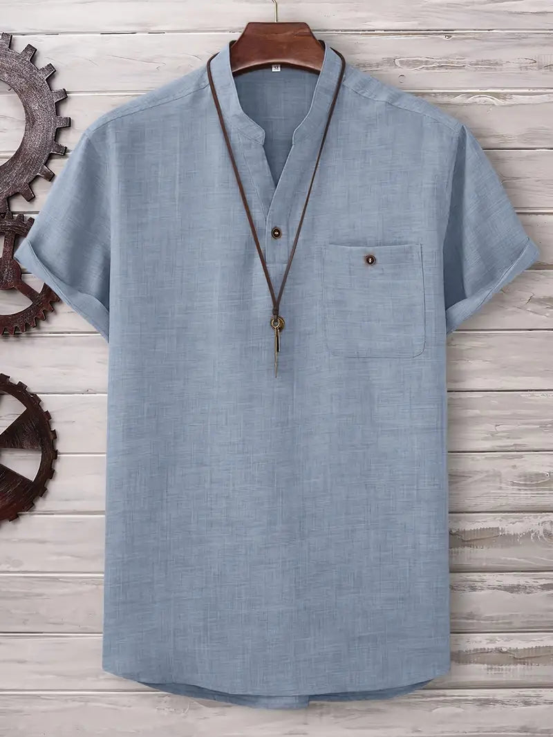 Savrani™ | Camicia a maniche corte con tasca frontale