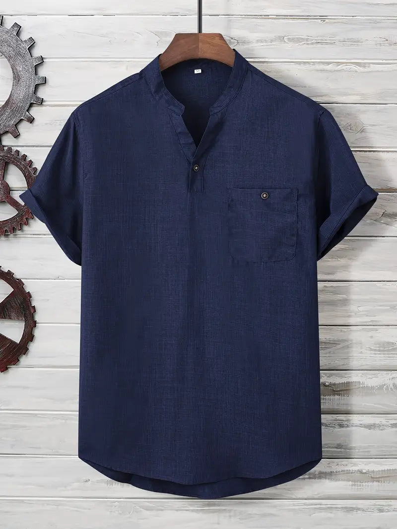 Savrani™ | Camicia a maniche corte con tasca frontale