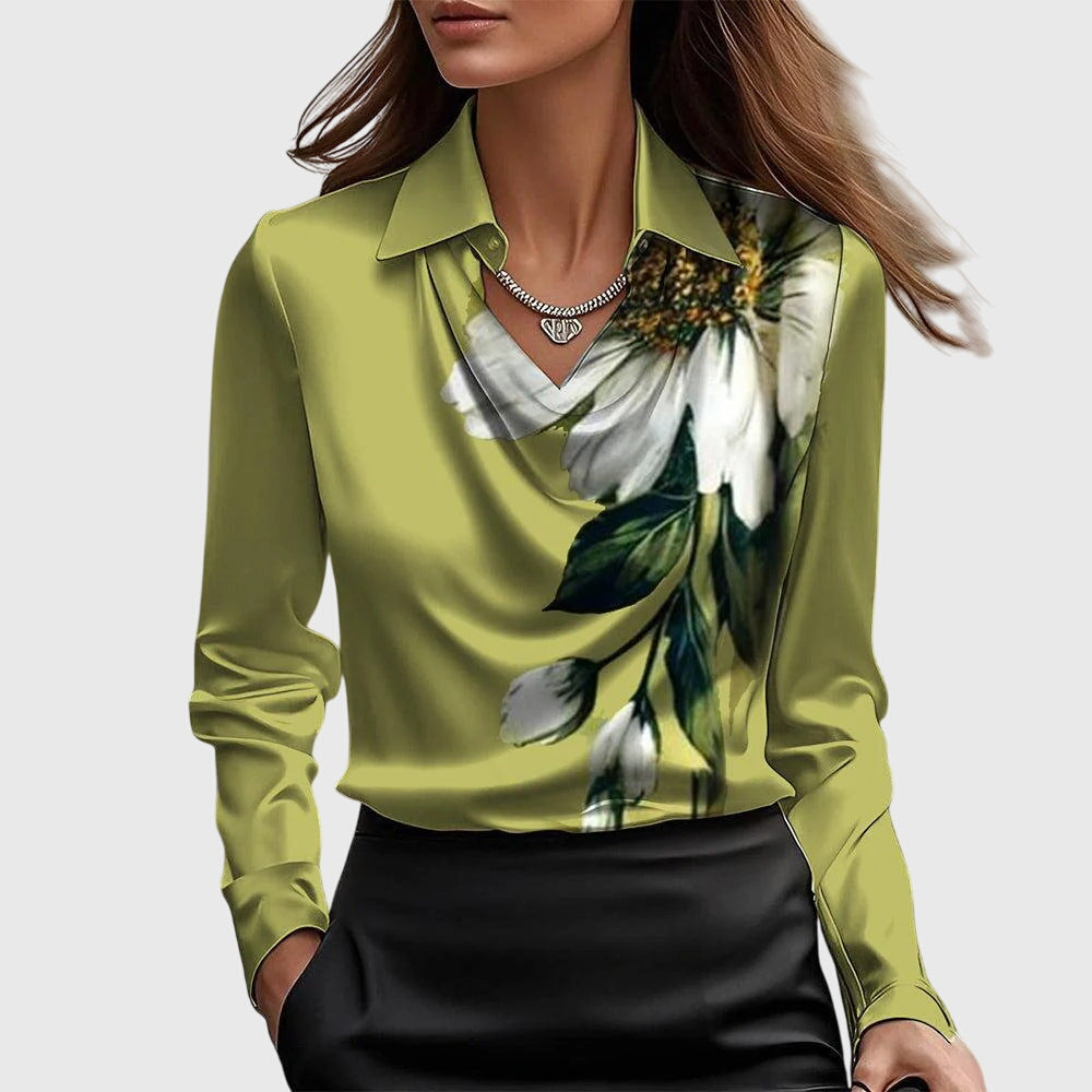 Savrani™ | Camicetta elegante in raso lucido