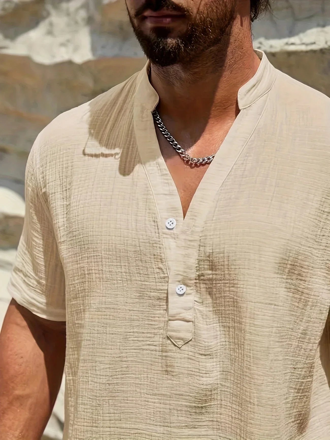 Savrani™ | Camicia estiva elegante con collo alto