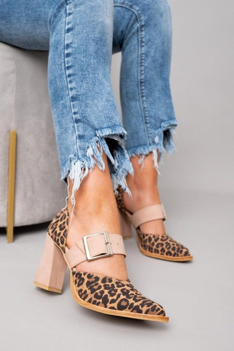Savrani™ | Sandali Leopardati in Camoscio